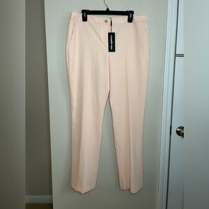NWT Karl Lagerfeld Trouser Pants Slim Fit Peach Pink Dress Slacks Size 12